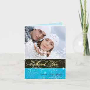 PixDezines Snöflingor / Foto Tack-kort Tack Kort