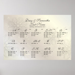 PixDezines Snöflingor, sittande diagram efter alfa Poster
