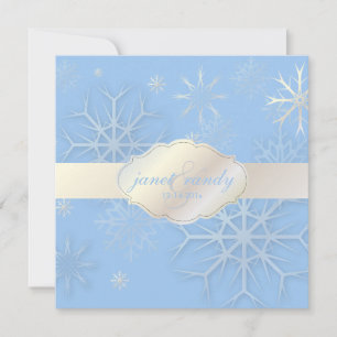 PixDezines snöflingor, vinterbröllop/DIY-färg! Inbjudningar