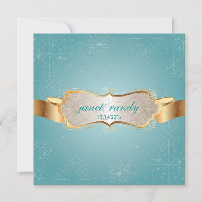 PixDezines-Snöflingor, vinterhändelser Inbjudningar (Framsida)