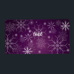 PixDezines Snöflingor White   lila Fraktsedel<br><div class="desc">PixDezines White snöflingor på lilan av äggplanta...  öga-fångst och vacker skugga av djup lila. Anpassadet Teckensnitt färg.. välj en ny skuggning.. här är >> Klicka på "anpassa" och gå sedan till "redigera" där och välj "bakgrund" om du vill se ett diagram.com™ och PixDezines™ på zazzle.com</div>