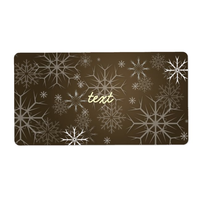 PixDezines Snöflingor White + Mocha Fraktsedel (Framsidan)