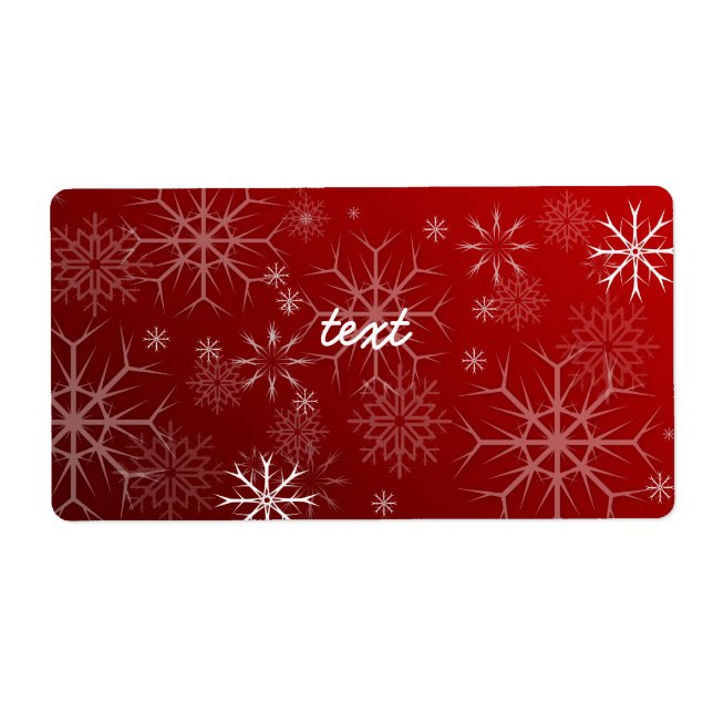 PixDezines Snöflingor White + Red Fraktsedel (Framsidan)