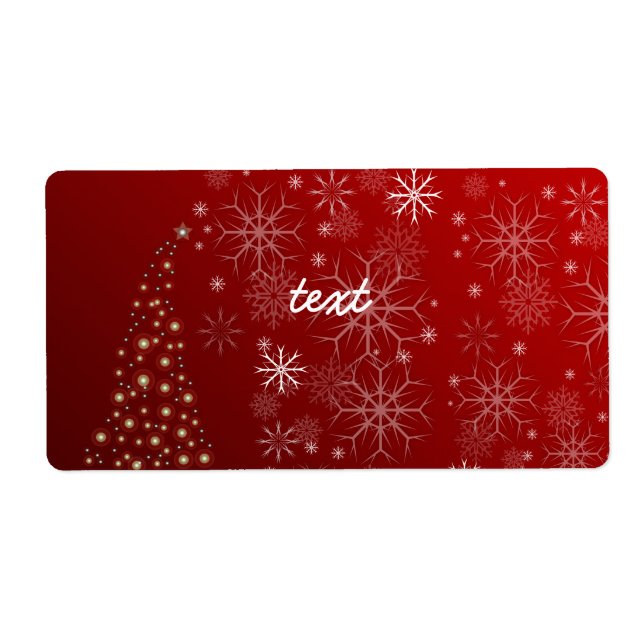 PixDezines Snöflingor White + Red Fraktsedel (Framsidan)