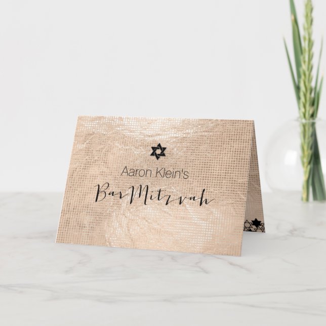 PixDezines snyggt-foto pub mitzvah/faux foil Inbjudan (Framsida)