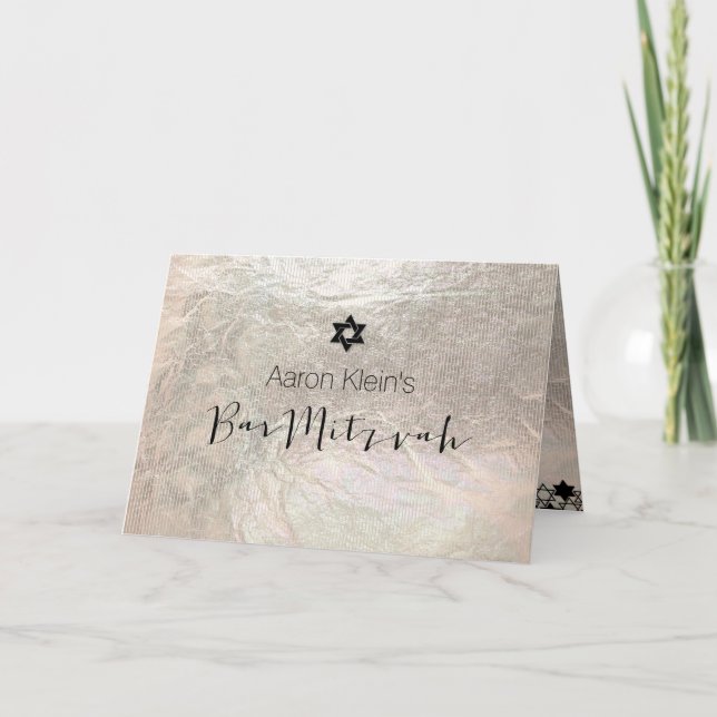 PixDezines snyggt-foto pub mitzvah/faux foil Inbjudan (Framsida)