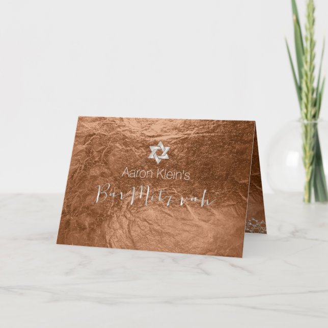 PixDezines snyggt-foto pub mitzvah/faux foil Inbjudan (Framsida)