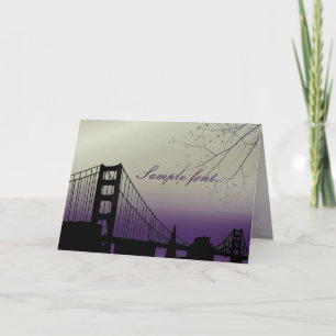 PixDezines solnedgång vid golden gate/bröllop tack Kort