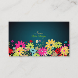 PixDezines, sommarblommor, visitkort