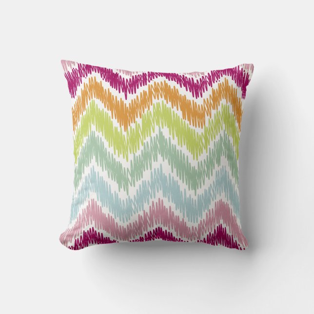 PixDezines sommarikat chevron mönster Kudde (Framsida)