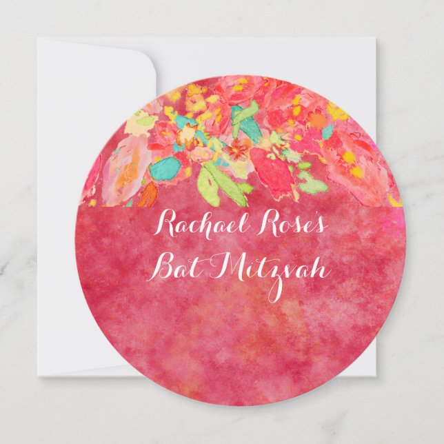 PixDezines sophie's-trädgård/Bat mitzvah Inbjudningar (Framsida)