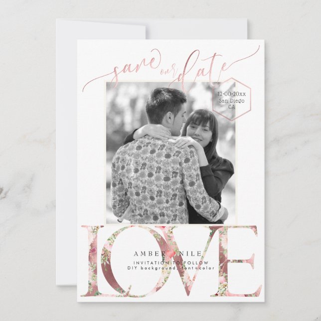 PixDezines Spara Date/Botanica Kärlek Spara Datumet (Framsida)