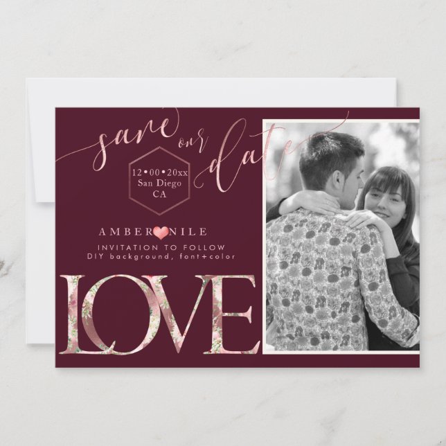 PixDezines Spara Date/Botanica Kärlek Spara Datumet (Framsida)