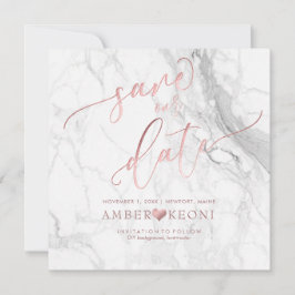 PixDezines Spara Date/Faux Ro Guld/White Marble Datumet