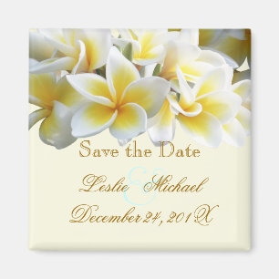 PixDezines Spara Date, Plumeria Lei Magnet