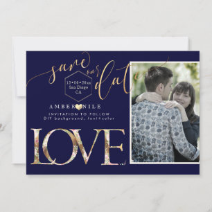 PixDezines Spara datum/Botanica Love/Falskt Guld Datumet