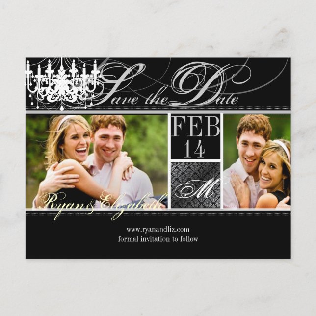 PixDezines spara datum ljuskrona/gör-det-själv fär Meddelande Vykort (Framsida)