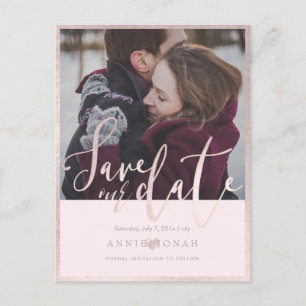 PixDezines Spara datumet, Rolig Script Font, Rosen Vykort