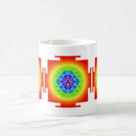 PixDezines Sri Yantra Chakra Clearing/Orange Kaffemugg
