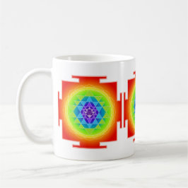 PixDezines Sri Yantra Chakra Clearing/Orange Kaffemugg