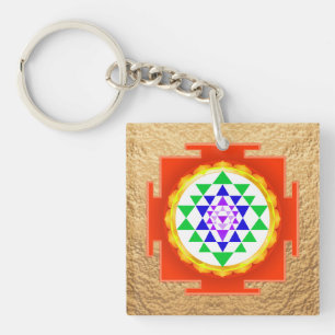 PixDezines Sri Yantra Chakra Rengöring/Orange Glöd