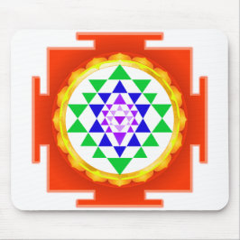 PixDezines Sri Yantra Chakra Rengöring/Orange Glöd Musmatta