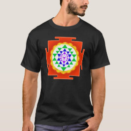 PixDezines Sri Yantra Chakra Rengöring/Orange Glöd Tee Shirt
