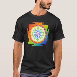 PixDezines sri yantra/chakra rensning/regnbåge T-shirt