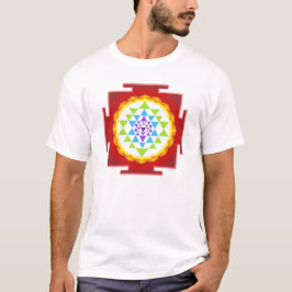 PixDezines sri yantra/chakra rensning/regnbåge Tee Shirt