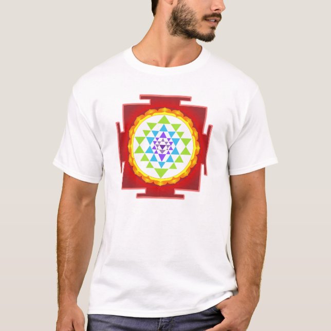 PixDezines sri yantra/chakra rensning/regnbåge Tröja (Framsida)