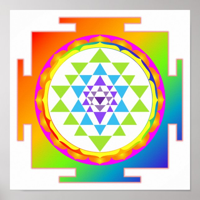PixDezines Sri Yantra/Meditation/Chakra Poster (Framsidan)