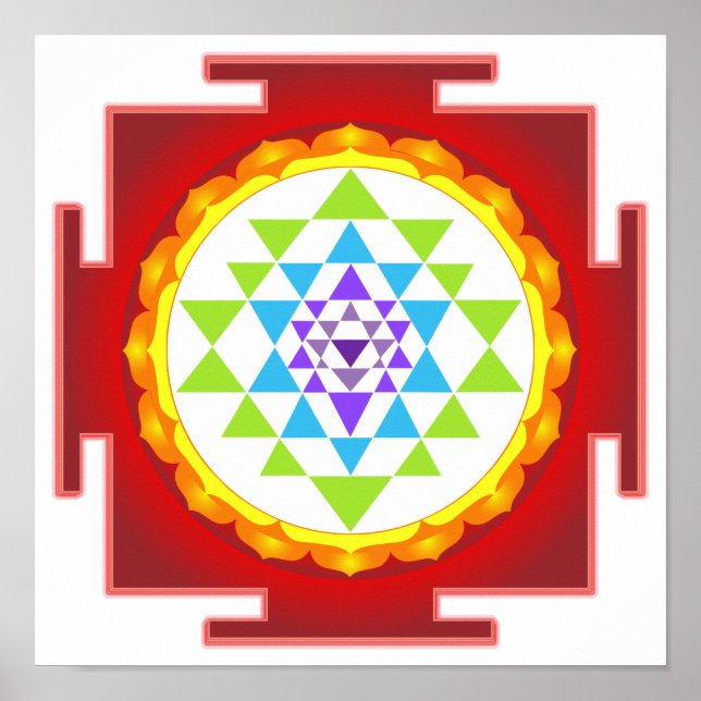 PixDezines Sri Yantra/Meditation/Chakra Poster (Framsidan)