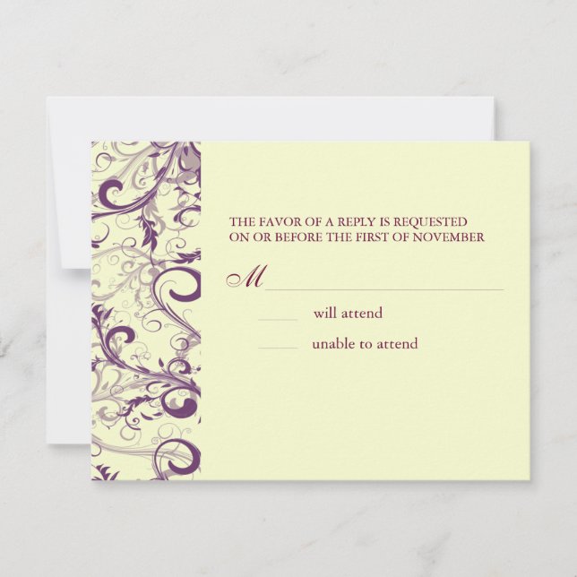 PixDezines STOR OSA, PLUM SWIRLS/DIY-bakgrund OSA Kort (Framsida)