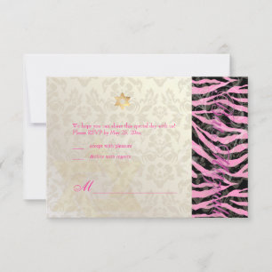 PixDezines STORGE OSA Zebra/Damask Bat mitzvah Kort
