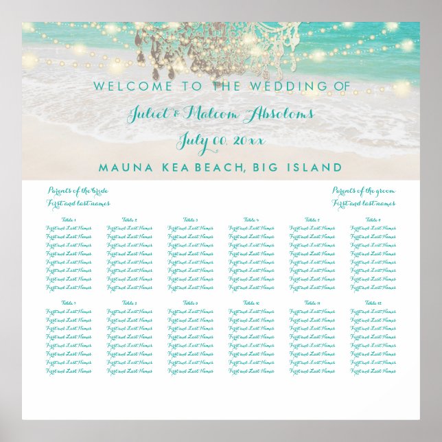 PixDezines strand/chadeliers/sätesdiagram Poster (Framsidan)