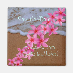 PixDezines-strand+rosa plumeria Magnet