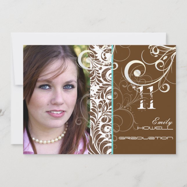 PixDezines Studenten, Bellissimo Damask Inbjudningar (Framsida)