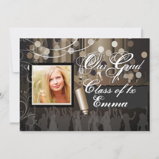 PixDezines Studenten/Dance Hall/cigar Inbjudningar (Framsida)