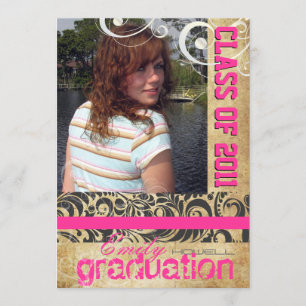 PixDezines studenten, vintage bellisimoi Damask Inbjudningar