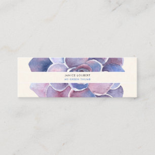 PixDezines Sukkulent akvarell, PurpleDesert Rose Mini Visitkort