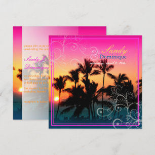 PixDezines sunset vid A-Bay/hawaii Inbjudningar