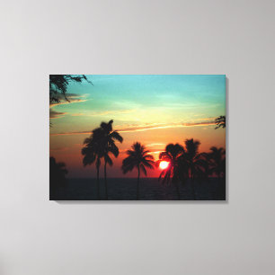 PixDezines sunset vid stranden vid mauna kea Canvastryck