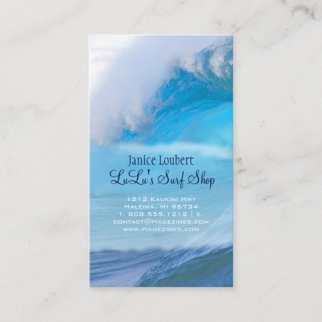 PixDezines-Surfan upp Visitkort (Framsida)