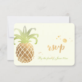 PixDezines svarar Pineapples/Guld Penseldrag OSA Kort