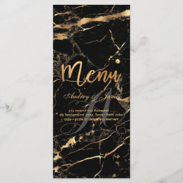 PixDezines Svart Marmor/Glans Meny/Falskt Guld Meny