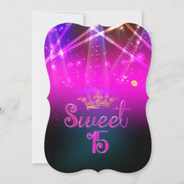 PixDezines Sweet 15, Laser Ljus/Neon Ljus Inbjudningar