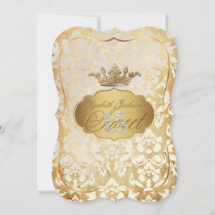 PixDezines Sweet 15/princess/elfenbensdamm Inbjudningar