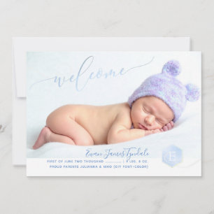 PixDezines Sweet Honeycomb Birth Notice, Boy Meddelande