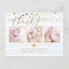 PixDezines Tack, Baby Shower/ Konfetti/Hjärta Vykort