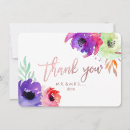 PixDezines, Tack/Blommigt/vattenfärg/Rosor Tack Kort
